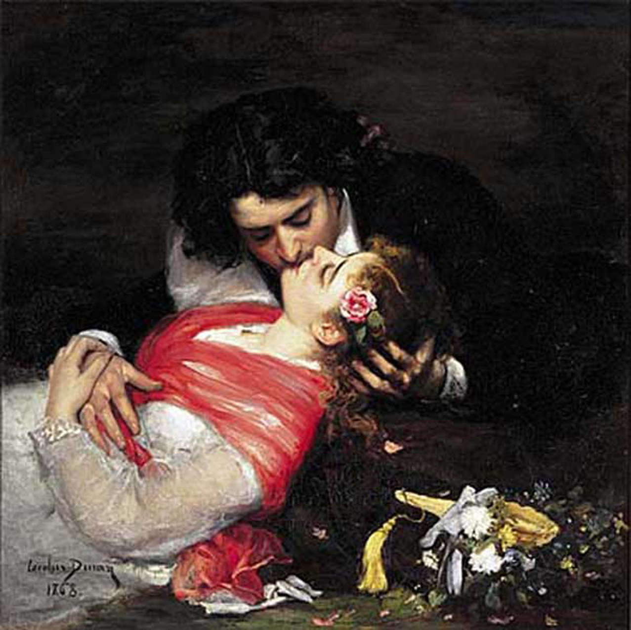 The Kiss by Carolus-Duran, 1868